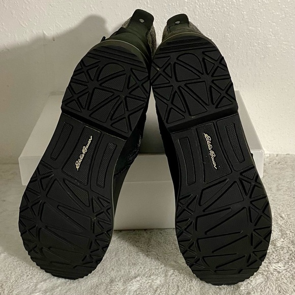 Eddie Bauer Covey 2.0 Boots Women’s Size 8.5 Black Leather Gray Tweed Side Zip - Picture 7 of 11